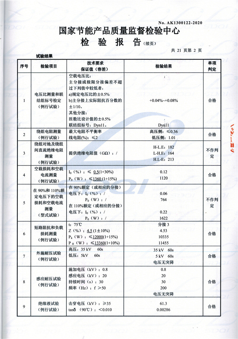 高低压试验报告-S11-1250新城新城新城油浸式变压器-2.jpg